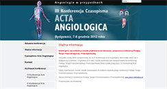 Desktop Screenshot of angiologia.viamedica.pl